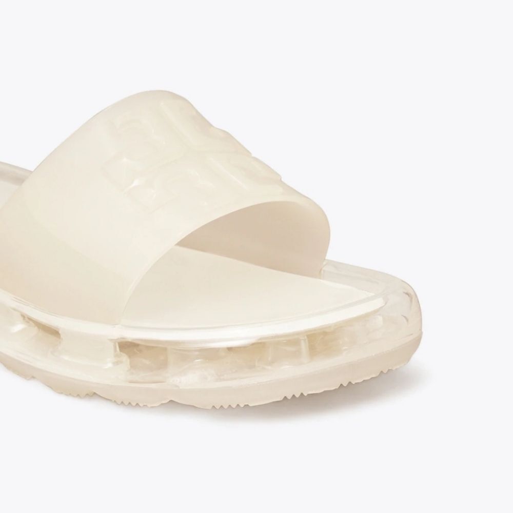 Tory Burch New Ivory Bubble Jelly Pool Slide Size 9 BRAND NEW! - Picture 4 of 10